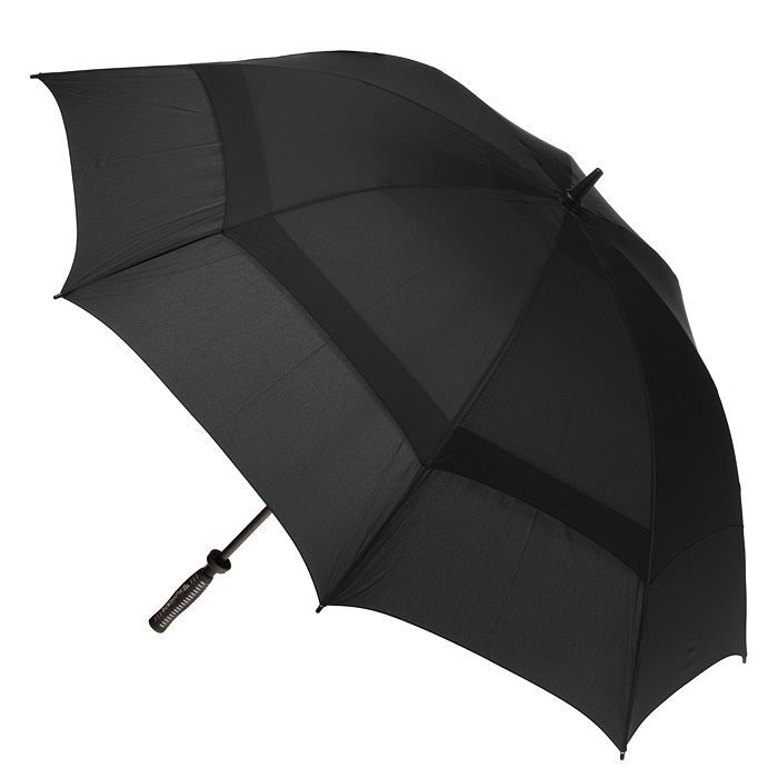 Clifton Hurricane Double Cover Golf Umbrella Black