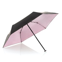 Knirps US.050 Ultra Light Black with Rose UV Protection