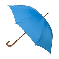 Manual Wood Umbrella Blue