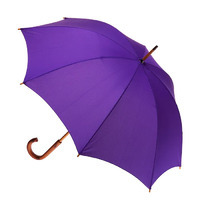 Manual Wood Umbrella Purple