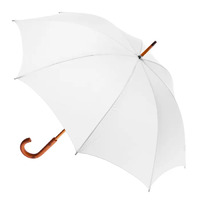 Manual Wood Umbrella White
