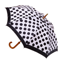 Manual Wood Umbrella Polka Dots