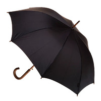 Men's Automatic Wood Umbrella Black