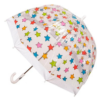 Children's Clear Birdcage Umbrella Multi Stars