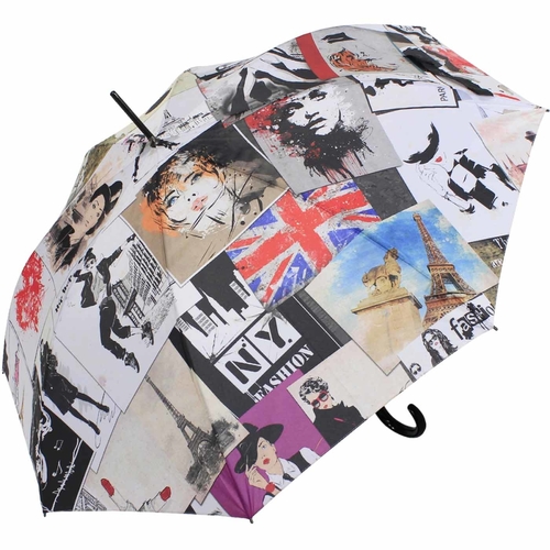 Doppler Long Modern Art Umbrella - Post Cards