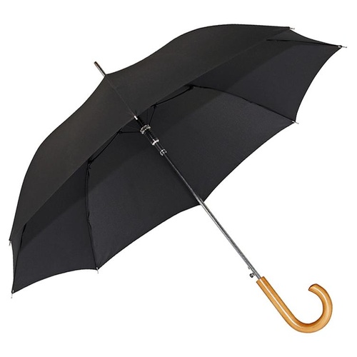 Doppler Stockholm Wood Handle Umbrella Black