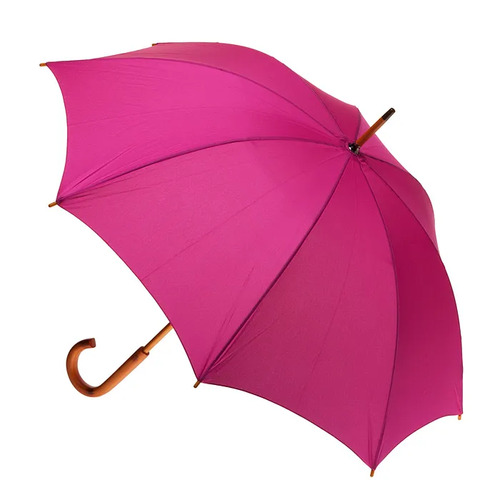 Manual Wood Umbrella Fuschia