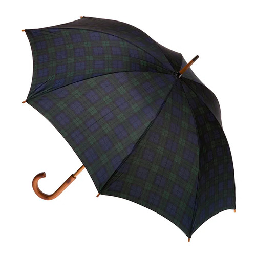 Manual Wood Umbrella Tartan Black Watch