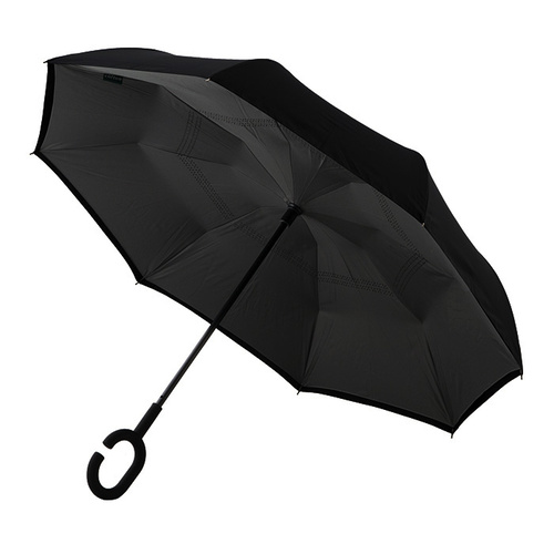 Clifton OutsideIn Inverted Umbrella Black