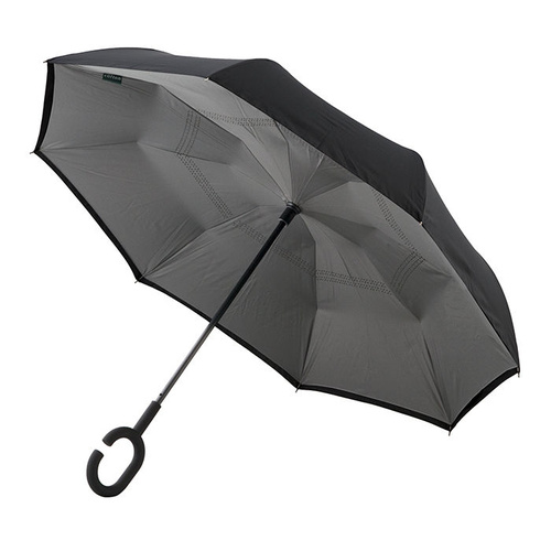 Outside-In Inverted Umbrella Black/Grey