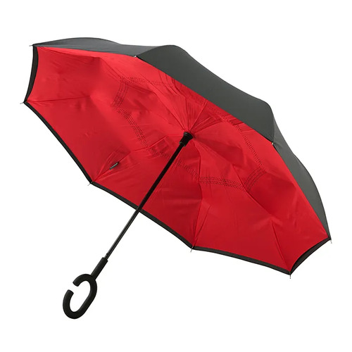 Outside-In Inverted Umbrella Black/Red