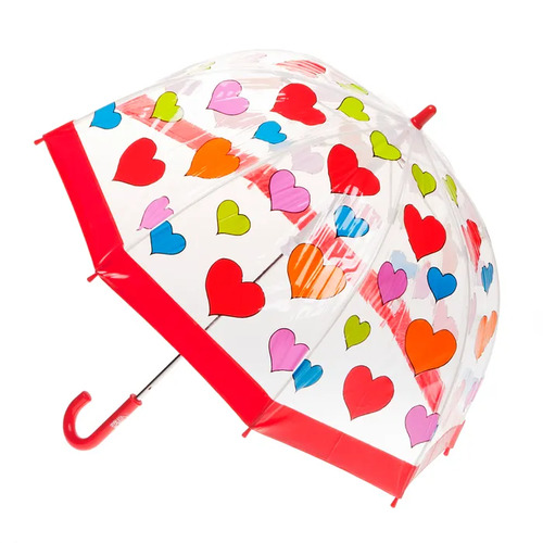 Children's Clear Birdcage Umbrella Hearts