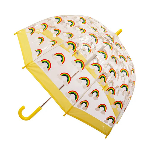 Children's Clear Birdcage Umbrella Rainbow