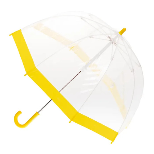 Children's Clear Birdcage Umbrella with Yellow Trim